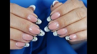 Классический миндаль.Коррекция выкладной френч Классический миндаль.Коррекция выкладной френч