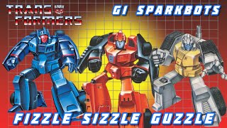 FLYING SLARKS! Transformers G1 Sparkbots Fizzle, Sizzle, and Guzzle 4K video Review