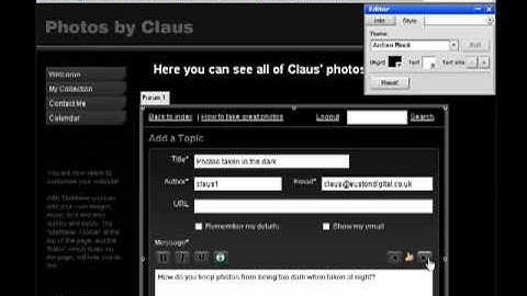 Adding a Forum: WebEden.co.uk Free Website Builder