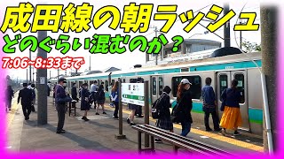 【通勤ラッシュ】どれぐらい混む？JR成田線湖北駅の朝ラッシュ！【千葉県我孫子市】2022年