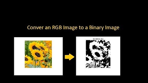 Convert an RGB Image to a Binary Image