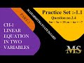 Class 10 Ch1Linear Equation In Two Variable  Practice set 1  (Part 5) Q2.4 5m − 3n = 19; m − 6n = −7