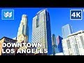 Walking tour of Downtown Los Angeles, California USA Travel Guide 🎧  Binaural City Sound 【4K】