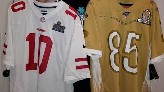 George Kittle 2020 Pro Bowl Jersey & Jimmy Garoppolo Super Bowl LIV Jersey! 49ers Nike Game Jerseys!