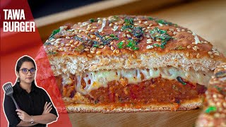 ???? A1 TAWA BURGER | Veg Cheese Burger Recipe | B Roll | DESI BURGER | Indian Street Food | तवा बर्गर