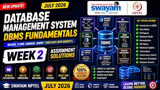 Database Management System (DBMS) Week 2 Assignment Answers 2026 | NPTEL July 2026 | 100%