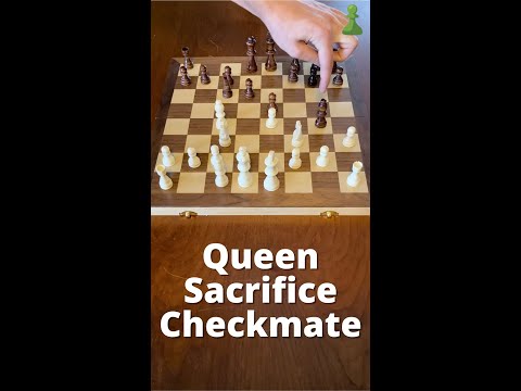 How To Sacrifice Your Queen To Win Chess #Shorts