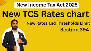 New TCS Rates chart under Section 394 New Income Tax Act 2025 | Rates, Thresholds & Explanation