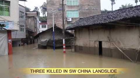 Three killed in SW China landslide