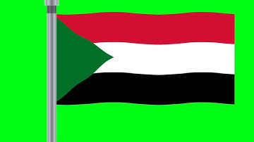 Green Screen Sudan Flag | Sudan National Flag | Sudan Flag | Sudan Animation Flag | 3D Sudan Flag