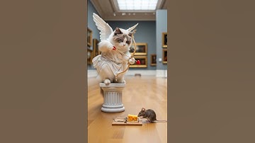 Amazing, The cat disguise self and set traps to catch mice。🐱🎭🪤🐭猫がネズミを捕まえる ##ragdollcat #shorts #trap