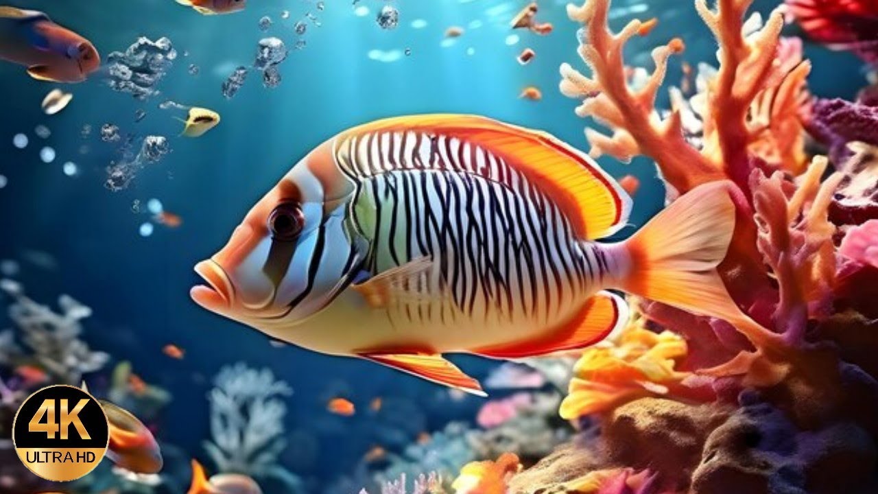 Relaxing Ocean Piano Music for Deep Sleep and Meditation with Underwater Nature Visuals 🐠