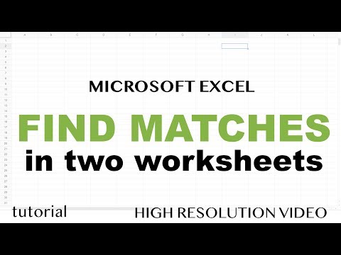 Video: How To Find Matches In Excel