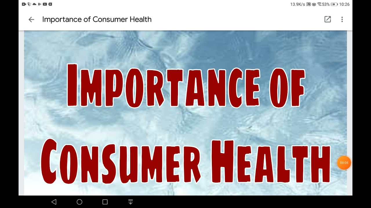 essay about consumer health