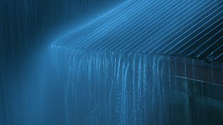 🔴 Heavy Rain on a Tin Roof for Sleeping 24/7, Sleep Instantly with Rain Sounds &amp; Thunder at Night🌩️