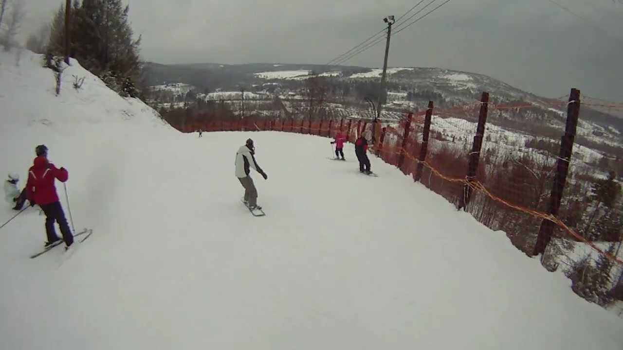 Crowded Slopes, Wipeouts, Spraying Snow, Ski Patrol Toboggan - Hero Cam ...