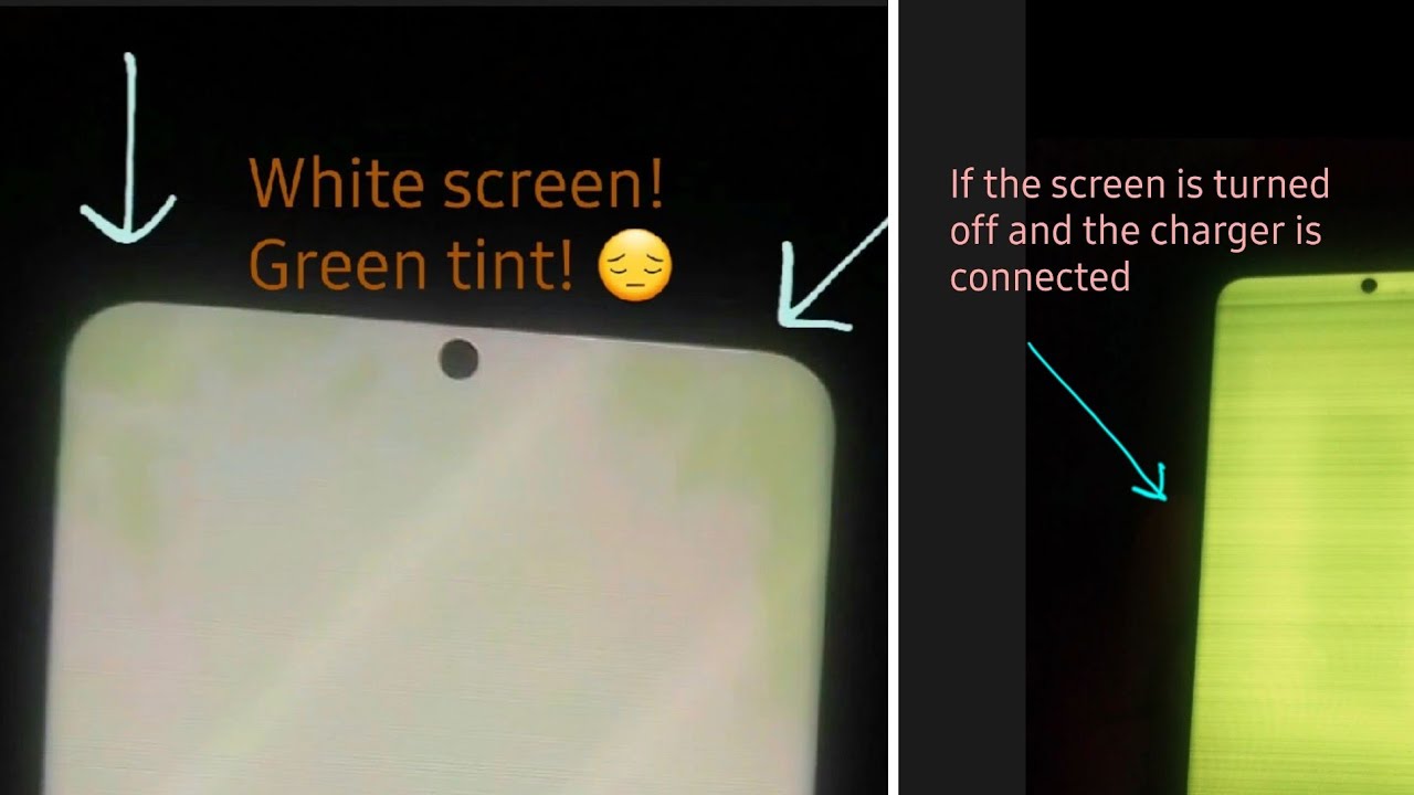 Экран телефона Самсунг стал зелёным. В чём дело
