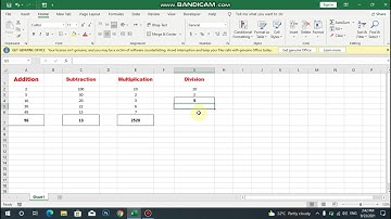 MS Excel basic formulas and operations || Addition, Subtraction, Multiplication, Division