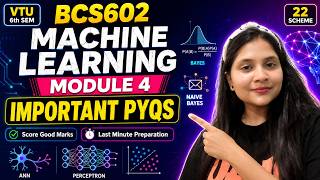 BCS602 Machine Learning Module 4 Important PYQs | VTU 6th Sem 22 Scheme | Bayes & ANN Questions