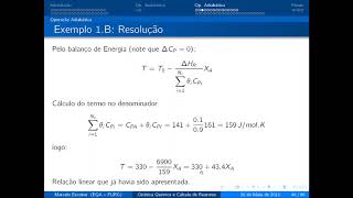 Reator CSTR: Isotérmico x Adiabático