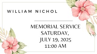 William Nichol's Memorial Service