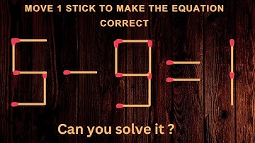 move 1 stick to make the equation correct #puzzle #matchstick #matches #mathtricks #mindtest #math