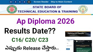 Ap Diploma 2026 results latest news | ap diploma C16, C20 &amp; C23 results date | ap diploma results