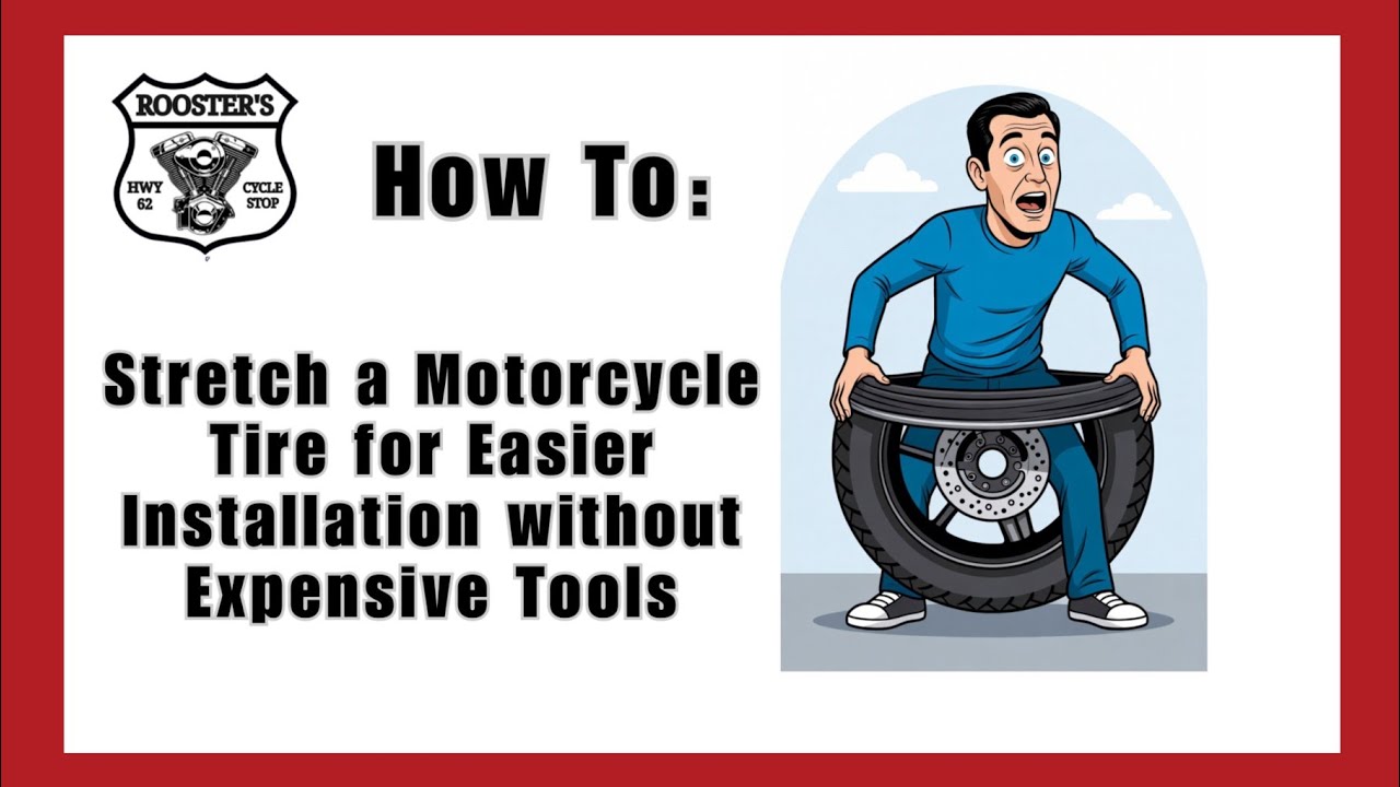 How to stretch a motorcycle tire for easier installation - YouTube