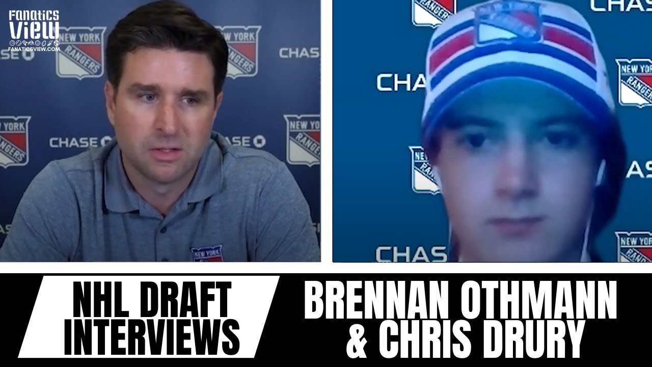 Brennan Othmann & Rangers GM Chris Drury React to New York Rangers Drafting Ohtmann | NHL Draft