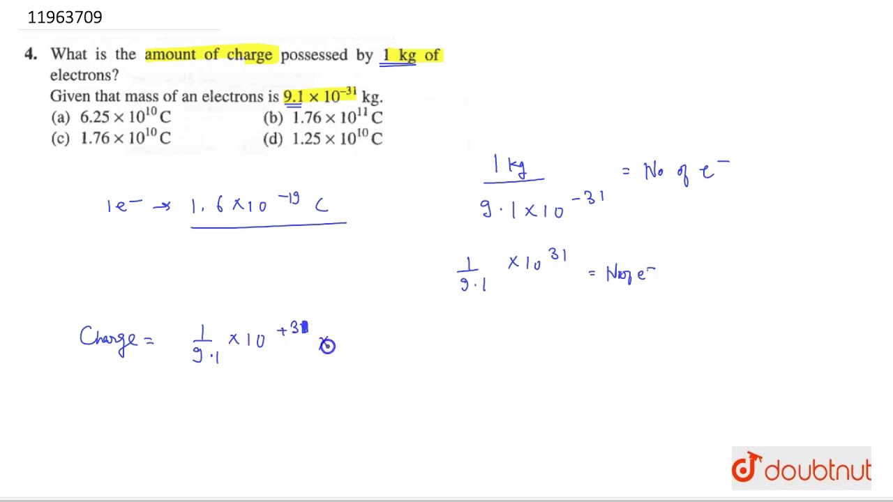 charge of electron charge of electron