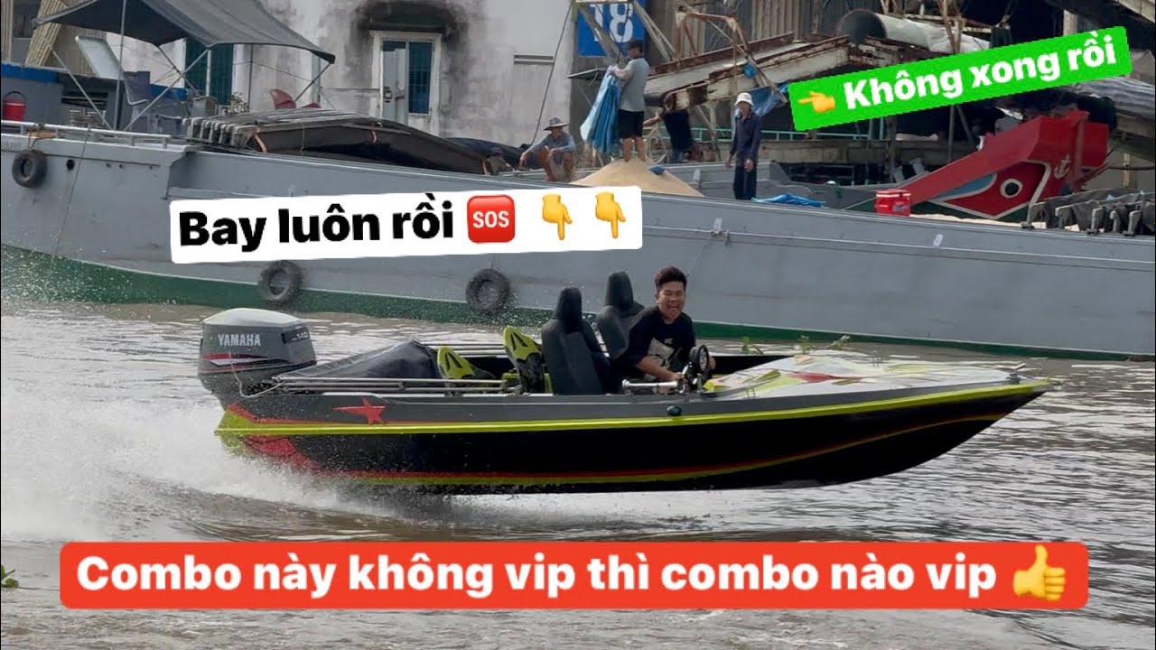 Chạy thử combo cano siêu vip 5m4 ngang 1m7 mẫu indo máy Yamaha 140hp 2 thì 