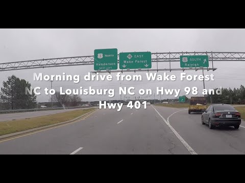 NORTH CAROLINA BACKROADS - Drive from Wake Forest NC to Louisburg NC on