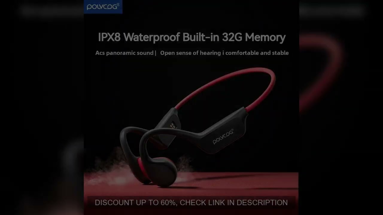 POLVCDG Bone Conduction Headset X7 IPX8 32GB Bluetooth 5.3 Wireless Headset with microphone Waterpro