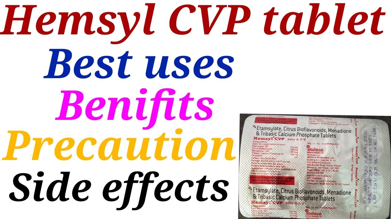 Hemsyl Cvp Tablet Best Uses Benifits Precaution And Side Effects In Hindi Youtube