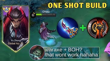 THIS FIRST 2 ITEM BUILD CAN 1 HIT COMBO EVEN TANKY HERO! | YU ZHONG BEST BUILD 2025