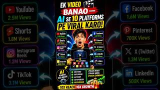 🔥 Ek Video Banao — AI Se 10 Platforms Pe Viral Karo! Yeh Free Tool 2026 #shorts