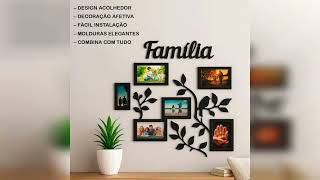 Resenha: Painel Mural Porta-retrato Mdf Preto Fotos Familia Memórias