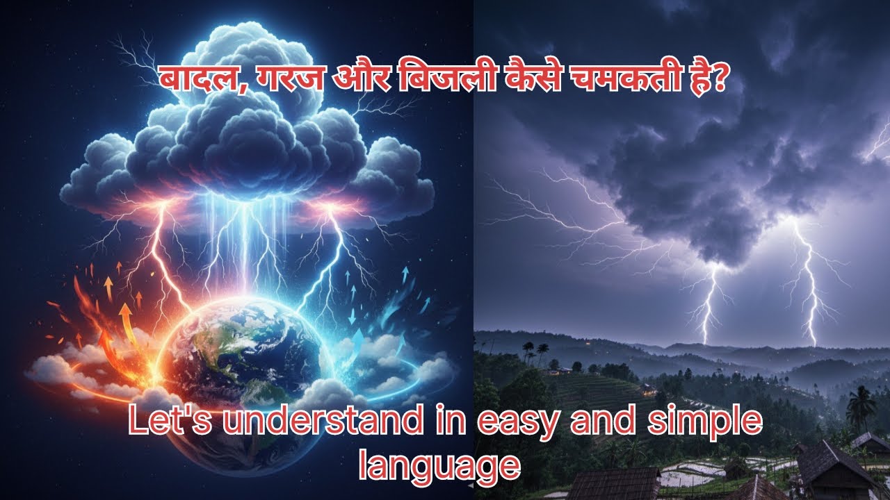Thunderstorm & Lightning Formation Explained in Hindi - YouTube