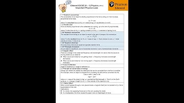Edexcel IGCSE Physics (9-1) Important Laws in Physics (4PH1) #edexcel #igcse #physics #igcsephysics