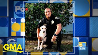 ‘GMA’ Hot List: A California police officer adopts pup he found in a stolen car l GMA Digital