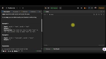 Leetcode 583 : Delete Operation for Two Strings