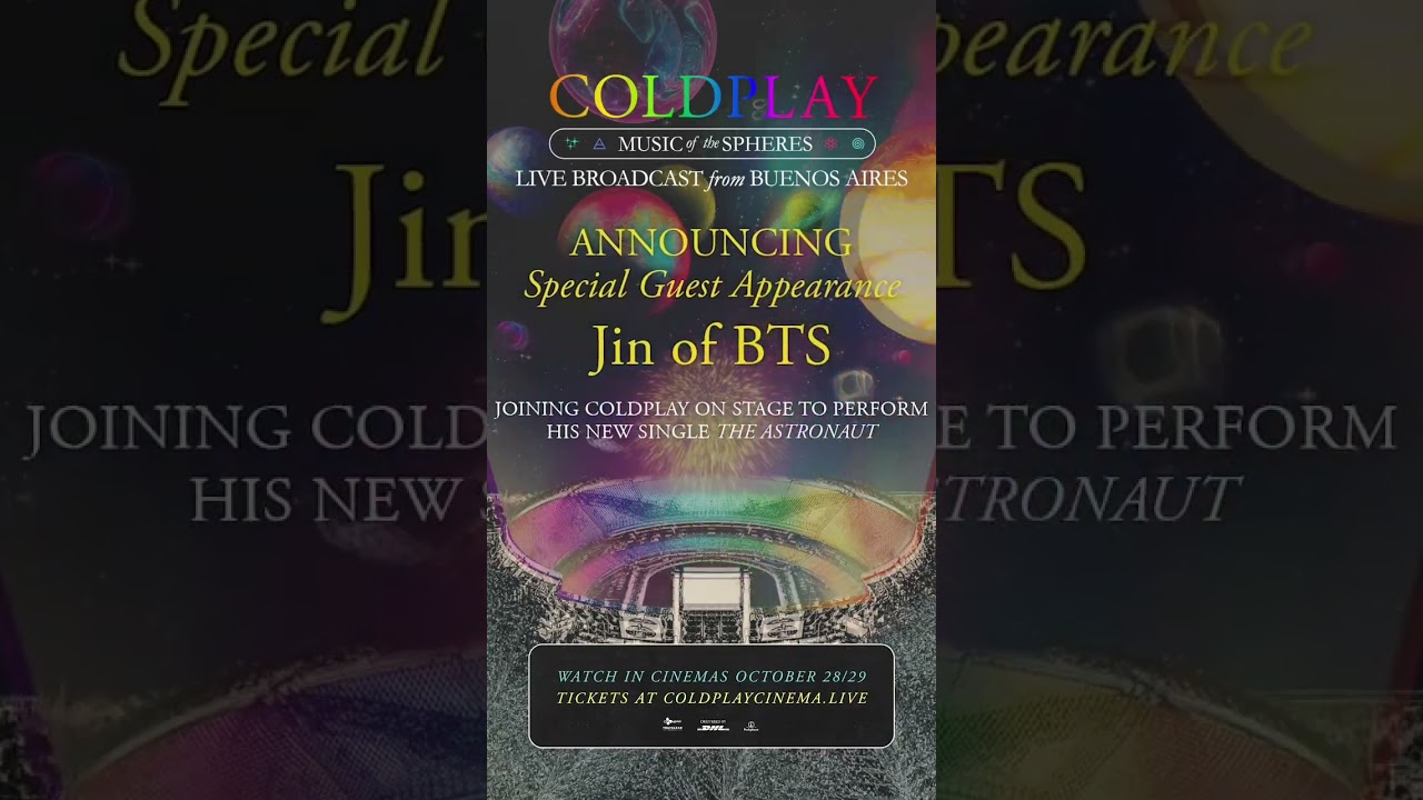 ⁣Jin of BTS is Special Guest at the Live Broadcast from Buenos Aires in cinemas worldwide Oct 28 / 29