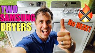 Two Samsung Dryers Not Heating Up | Quick Element & Limit Fix | DV45H7000EW/A2 | DV400EWHDWR/AA