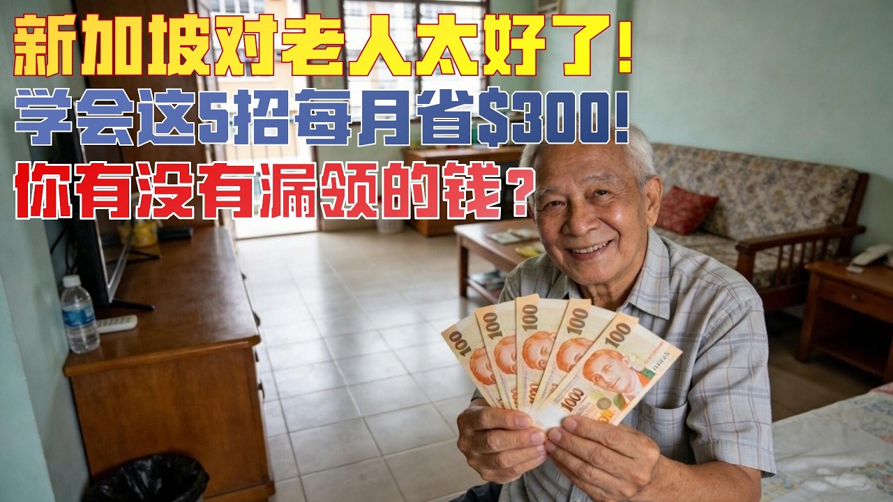 新加坡对老人太好了！每月省$300学会这5招！查查你有没有漏领的钱