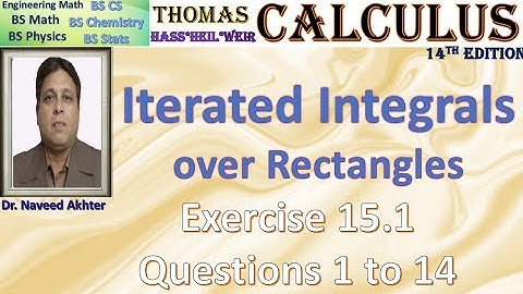 Definition, Evaluation of Iterated Integrals rectangles.Calculus Thomas. Engineers. Lec -1(English)