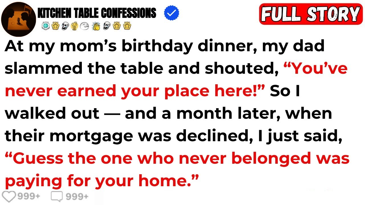At My Mom’s Birthday Dinner, My Dad Slammed The Table And Said, You’re Just A Paycheck…