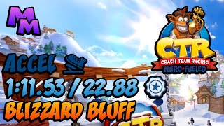 CTR Nitro-Fueled - Blizzard Bluff Time Trial - 1:11.53 / 22.88 [Course & Lap PBs] - Accel