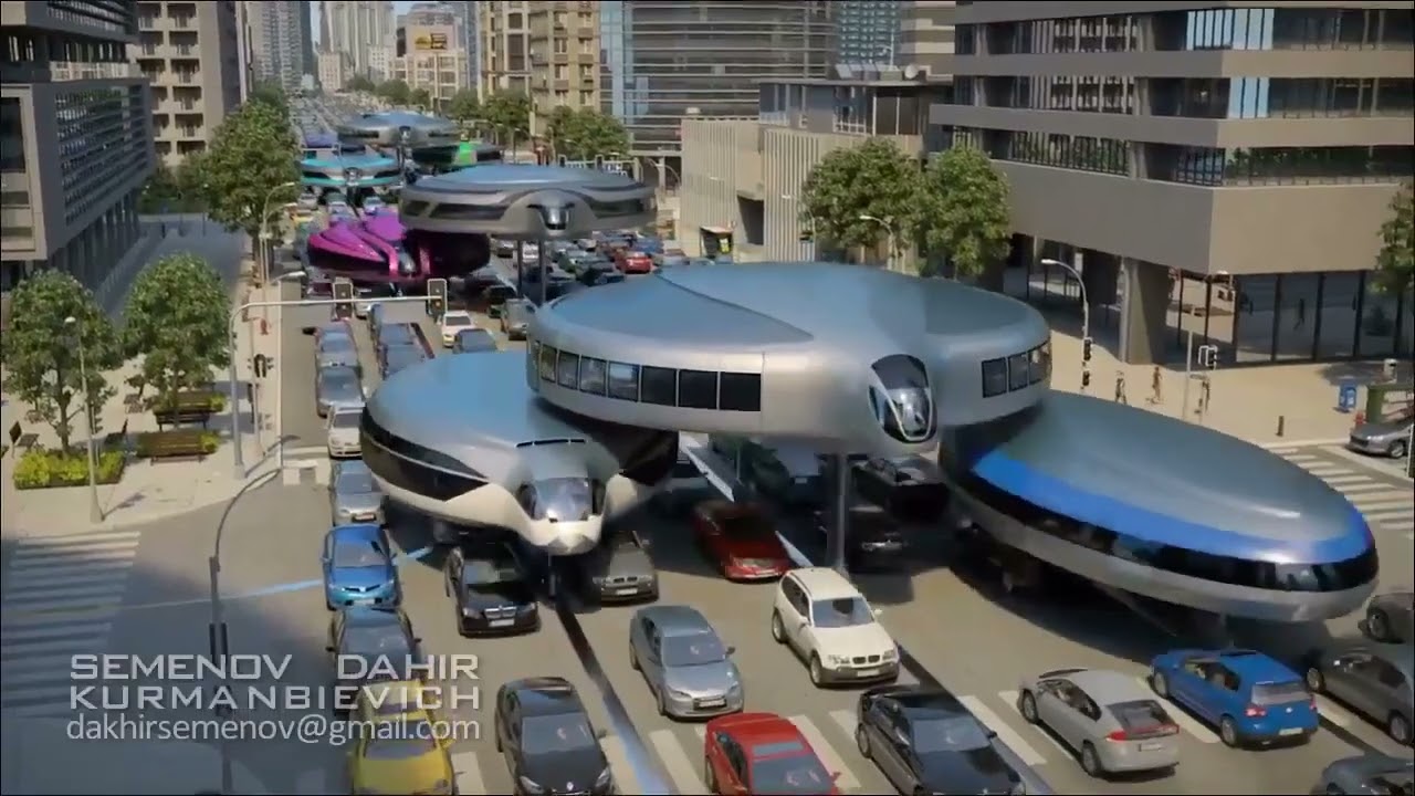Future Concept of  Transportation  Technology Animation