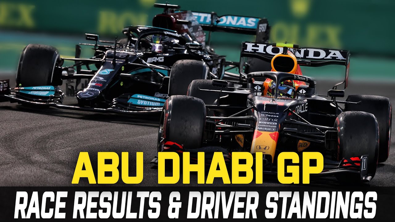 Abu Dhabi F1 GP 2021 Race Results and Driver standings - New World Champion