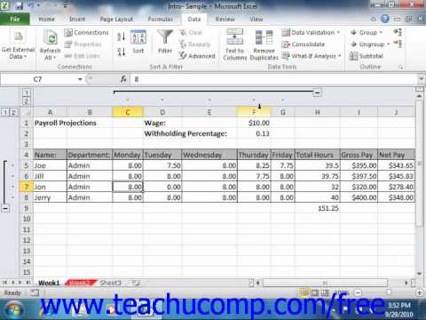 Excel 2010 Tutorial Using Outlines Microsoft Training Lesson 18.1